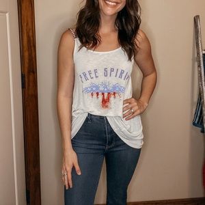 red white and blue top